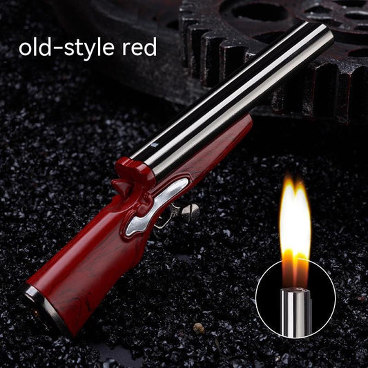 Double Flame Metal Small Gun Shape Lighter